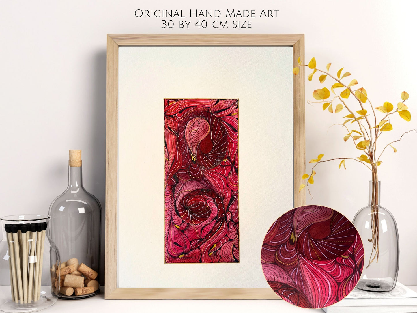 Burgundy Red Swirls